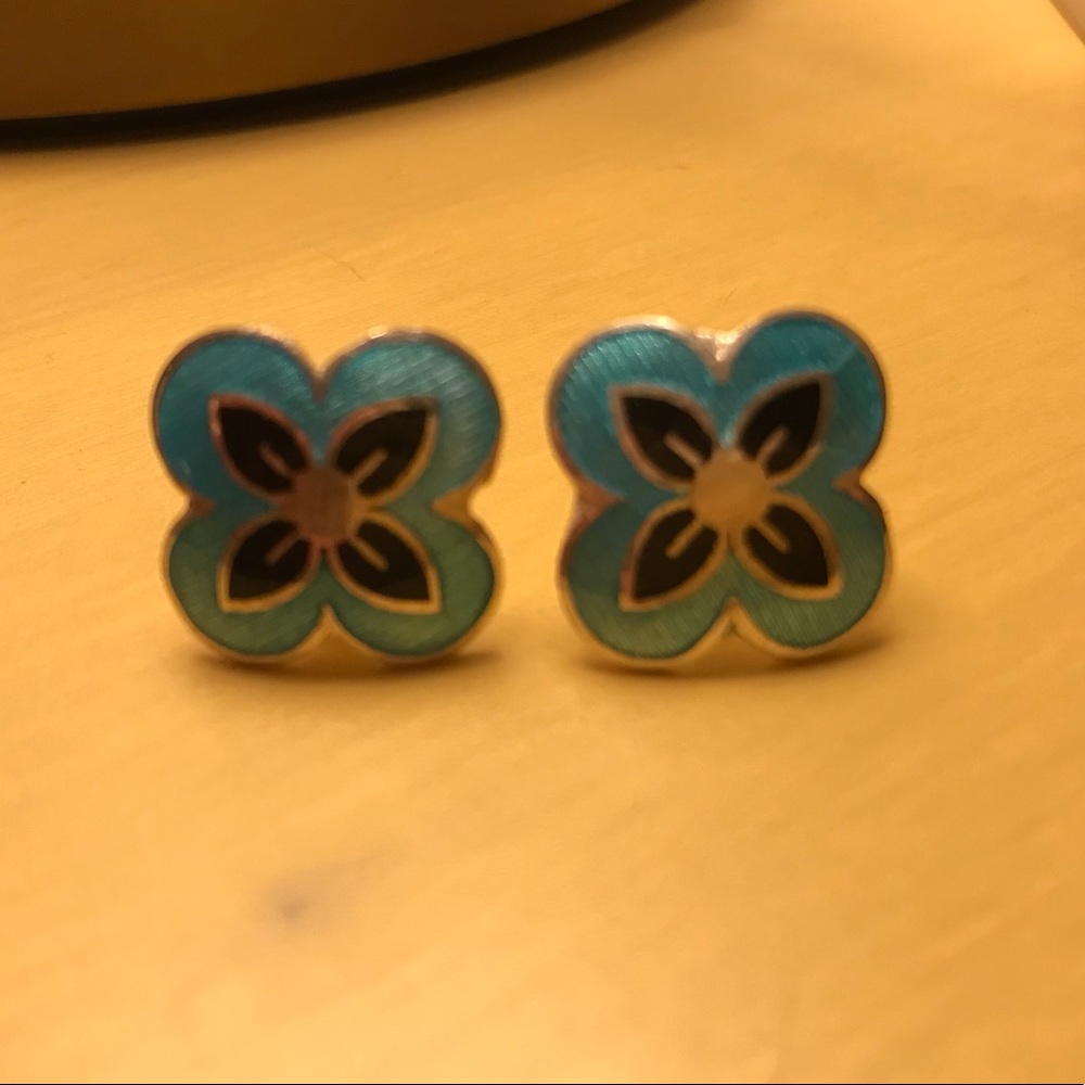 Silver earrings from Rishikesh, India